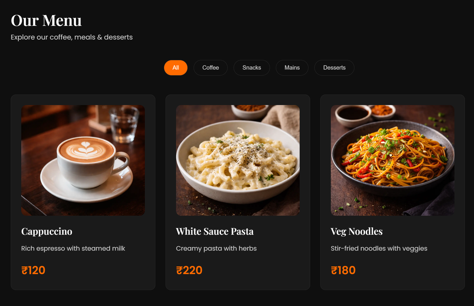 Menu Section